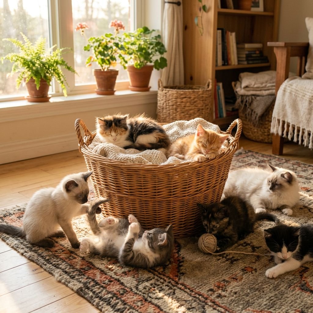 A quiet nursery room at the cattery